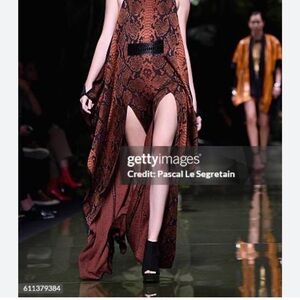 Balmain Snakeskin Jacquard Knit Halter Gown | NWT | Runway Style